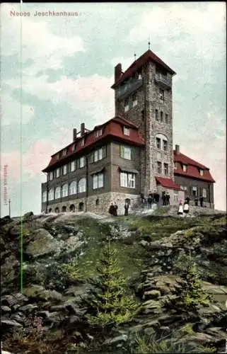 Ak Ještěd Jeschken Region Reichenberg, Neues Jeschkenhaus auf der Jeschkenkoppe