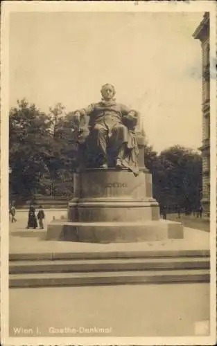 Ak Wien 1 Innere Stadt, Goethedenkmal