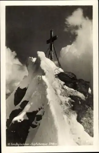 Ak Heiligenblut am Großglockner in Kärnten, Gipfelkreuz