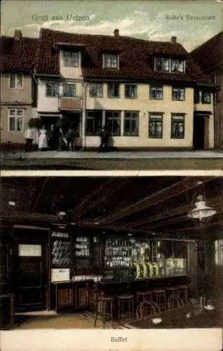 Ak Uelzen in Niedersachsen, Rohr's Restaurant, Innenansicht