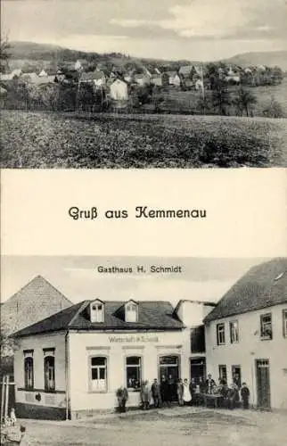 Ak Kemmenau Rhein Lahn Kreis, Gastwirtschaft, Totalansicht