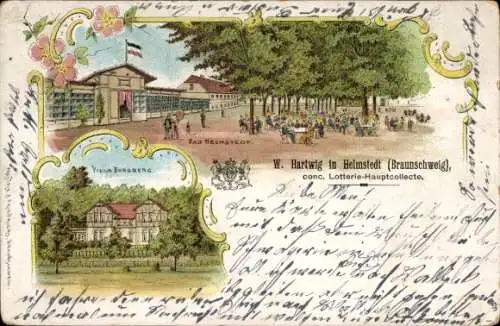 Litho Helmstedt in Niedersachsen, Villa Burgberg, Gasthaus