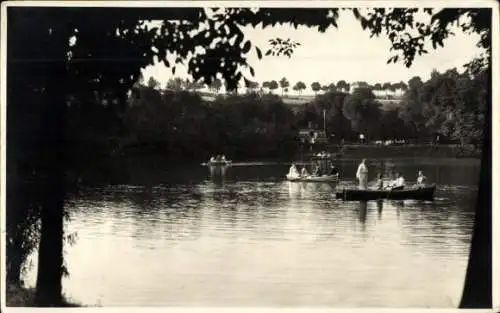 Foto Ak Berlin Reinickendorf Hermsdorf, Waldsee, Boote