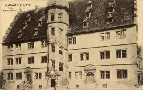 Ak Rothenburg o.d.Tauber, königliches Gymnasium