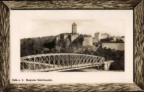 Passepartout Ak Halle an der Saale, Burgruine Giebichenstein