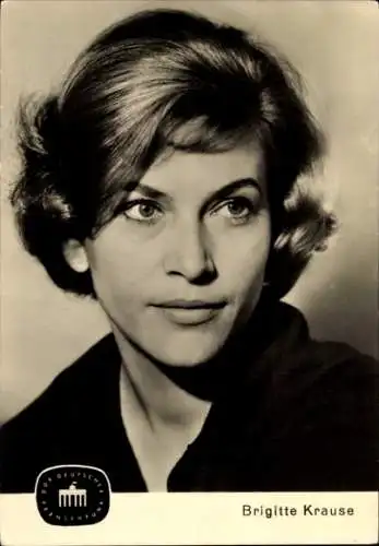 Ak Schauspielerin Brigitte Krause, DDR Deutscher Fernsehfunk, Portrait