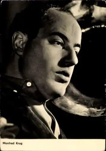 Ak Schauspieler Manfred Krug, Portrait, Filme Ware für Katalonien, Nebel