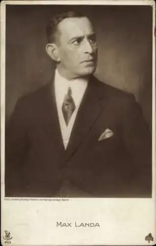 Ak Schauspieler Max Landa, Portrait, Monokel
