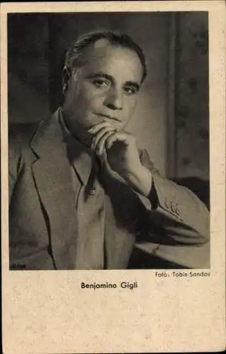 Ak Schauspieler Benjamino Gigli, Portrait