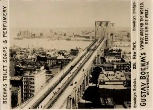 Foto New York City USA, Brooklyn Bridge, Reklame, Boehm's Toiletteseifen