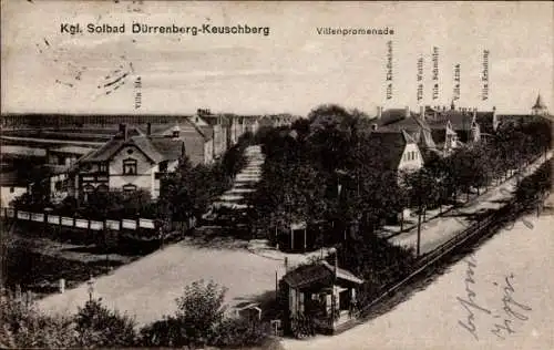 Ak Keuschberg Bad Dürrenberg an der Saale, Villenpromenade