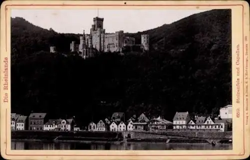 Kabinett Foto Kapellen Stolzenfels Koblenz, Schloss, Stadtansicht