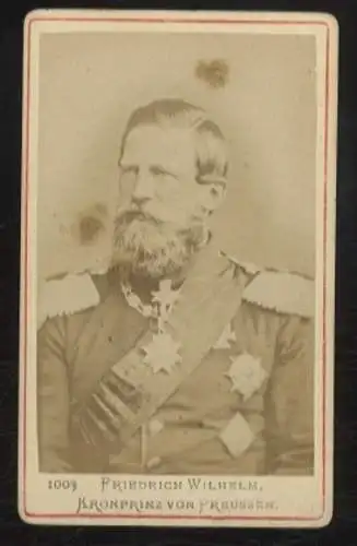 CdV Portrait Kronprinz Friedrich Wilhelm III. von Preußen
