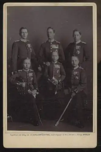 Cabinet Foto Die Söhne Kaiser Wilhelm II.