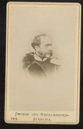 CdV Portrait Großherzog Friedrich Wilhelm II. von Mecklenburg-Strelitz