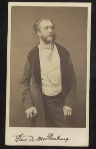 CdV Portrait Großherzog Friedrich Wilhelm II. von Mecklenburg-Strelitz