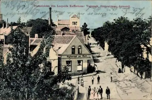 Ak Aumund Hammersbeck Vegesack Bremen, Leopolds-Kaffeehaus, Grenzstraße, Aumund