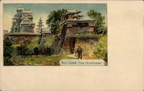 Künstler Litho China, Stadtmauer