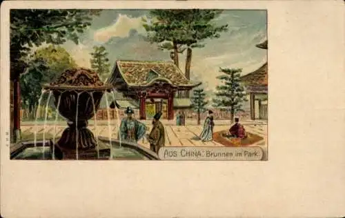 Künstler Litho China, Brunnen, Park