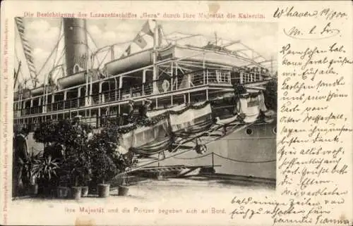 Ak Wilhelmshaven an der Nordsee, Lazarettschiff Gera, Kaiserin Auguste