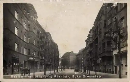 Ak Berlin Charlottenburg, Riehlstraße, Ecke Dresselstraße