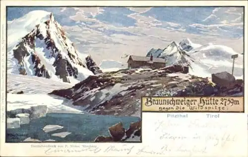 Künstler Litho Diemer, Plangeross Plangeroß St. Leonhard im Pitztal Tirol, Braunschweiger Hütte