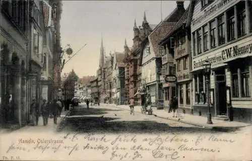 Ak Hameln an der Weser Niedersachsen, Osterstraße, Geschäfte