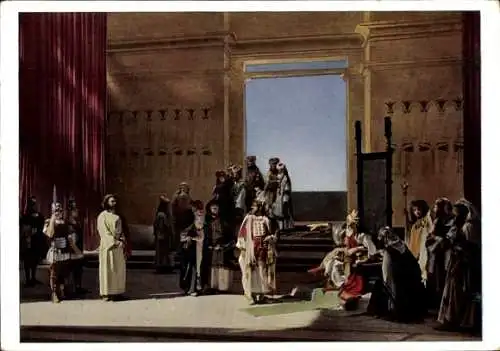 Ak Oberammergau Oberbayern, Passionsspiele 1934, Christus vor Herodes