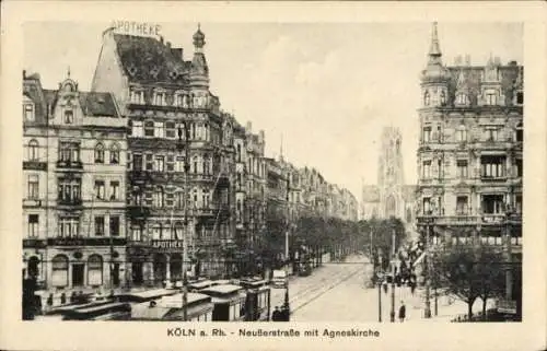 Ak Köln am Rhein, Am Deutschen Ring, Neußerstraße, Straßenbahn