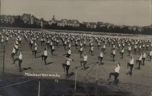 Foto Ak München, 13. Deutsches Turnfest 7.-21.7.1923, Münchner Vorwoche