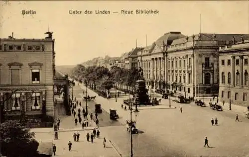 Ak Berlin Mitte, Unter den Linden, Neue Bibliothek