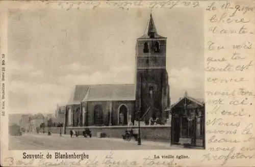 Ak Blankenberghe Blankenberge Westflandern, alte Kirche