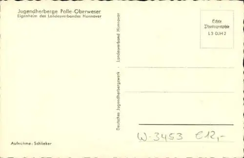 Ak Polle an der Weser, Jugendherberge, Gänse