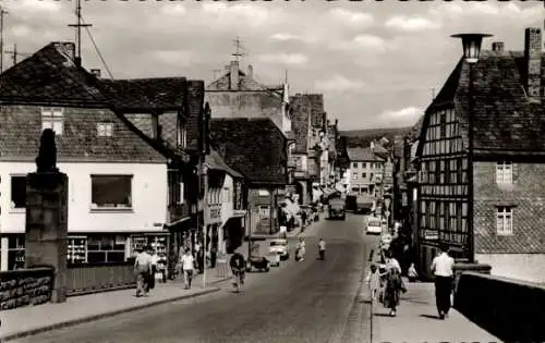 Ak Holzminden an der Weser, Teilansicht, Straßenpartie