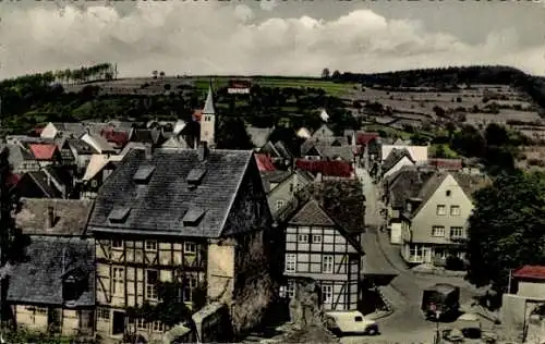 Ak Polle an der Weser, Blick von der Burg