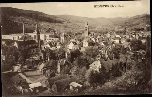 Ak Munster Münster Elsass Haut Rhin, Panorama