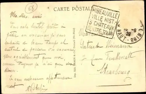 Ak Ribeauvillé Rappoltsweiler Elsass Haut Rhin, Chateau S-Ulrich