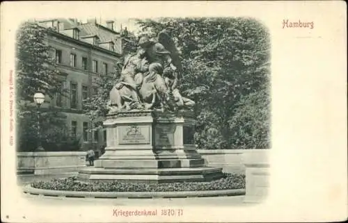 Ak Hamburg Mitte Altstadt, Kriegerdenkmal 1870/71