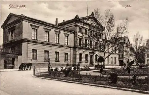 Ak Göttingen in Niedersachsen, Aula, Pferde