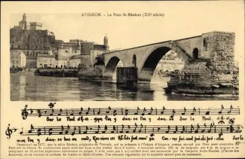 Ak Avignon-Vaucluse, Pont St-Benezet