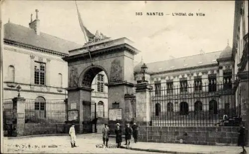 Ak Nantes Loire Atlantique, Rathaus