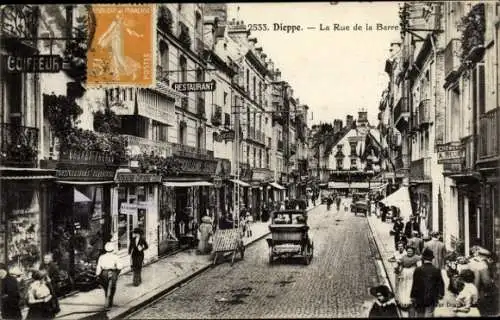 Ak Dieppe Seine Maritime, Rue de la Barre