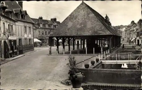 Ak Clères Seine Maritime, Les Halles