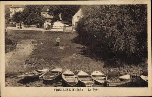 Ak Freneuse Yvelines, Le Port