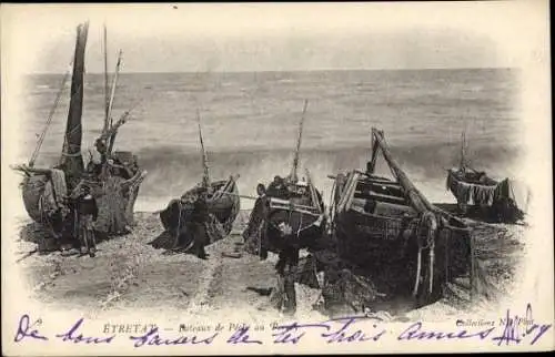 Ak Étretat Seine Maritime, Fischerboote