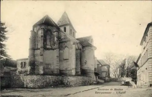 Ak Évecquemont Yvelines, Kirche