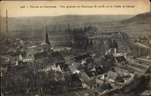 Ak Chevreuse Yvelines, Gesamtansicht, Vallée de Choisel, Vallée de Chevreuse