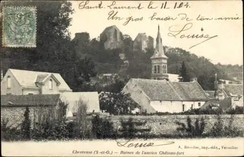 Ak Chevreuse-Yvelines, Ruinen der alten Burg