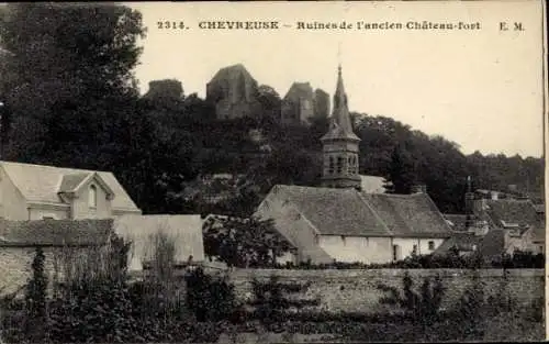 Ak Chevreuse-Yvelines, Ruinen der alten Burg