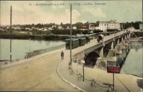 Ak Saint Germain et Laye Yvelines, Le Pecq, Pont